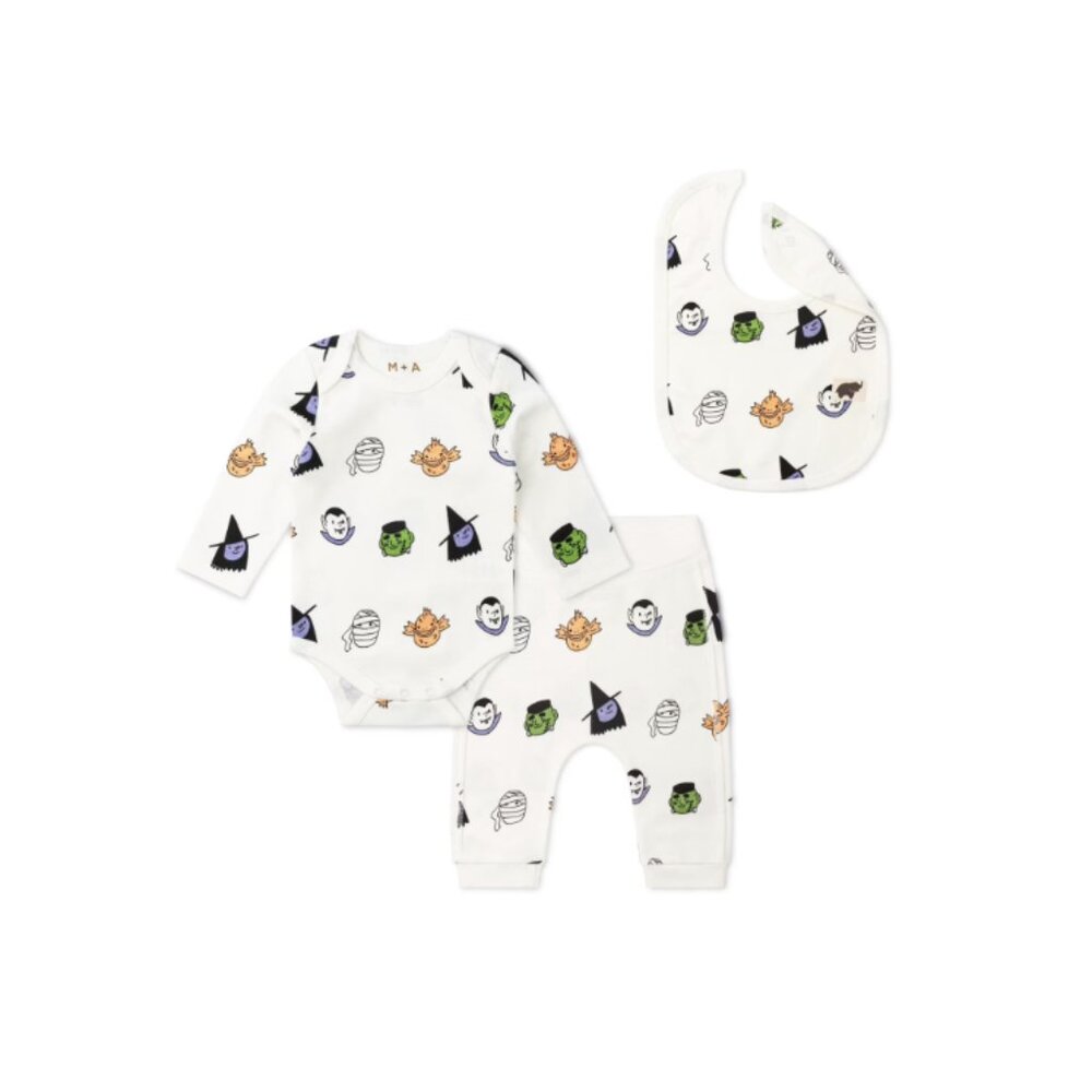 Monica + Andy Organic Cotton Baby 3-Piece Set 0–3M